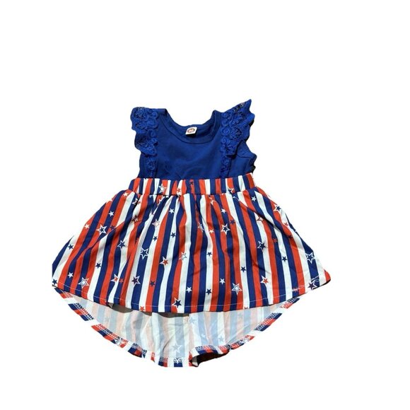 Infant Girl Independence Day Dress With Button Bodysuit Size 2T - Picture 1 of 9
